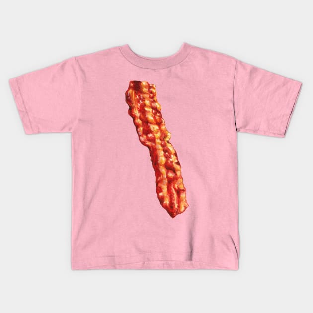 Bacon Kids T-Shirt by KellyGilleran